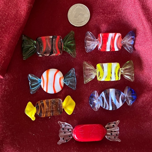 Vintage Murano Decorative Glass Candies, Set of 7 - Picture 10 of 10